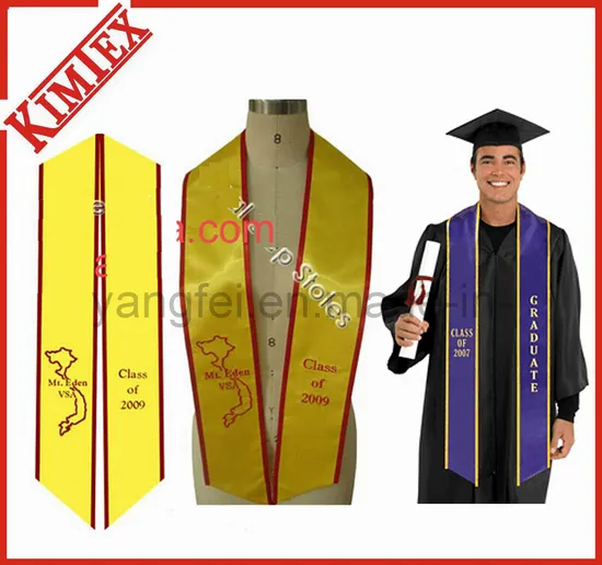 100% Polyester Satin Stole Sash