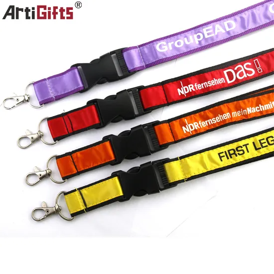 Promotional Gift Custom Lanyards Neck Strap Polyester Printing Ribbon Lanyard