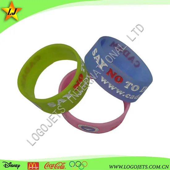 Custom Fashion Logo Sport Rubber Silicon Bracelet