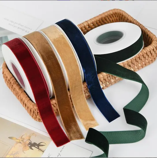100% Polyester Velvet Ribbon for Gift Wrapping, Hair Bows Making, Wreaths, Wedding and Christmas Party Decoration DIY