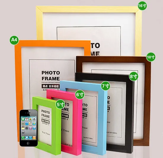 Retailing or Customized A0 A1 A2 A3 A4 Standard Small and Larger Size MDF Wooden Art Picture Photo Display Wall-Hung Frames (PF-028)