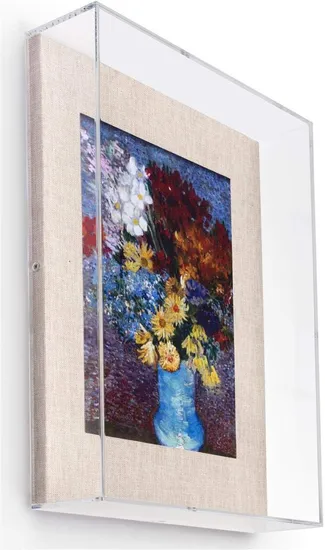 Diamond Polished Framing Clear Acrylic Shadowbox Lid Museum Grade Shadow Box Frame for 3D Art Painting & Photo Display