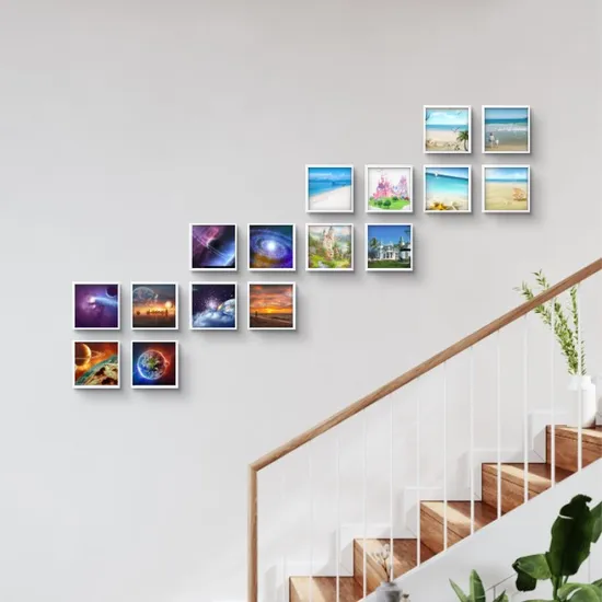 8X8inch Black and White Photo Galleryphoto Tile Plastic Photo Frame