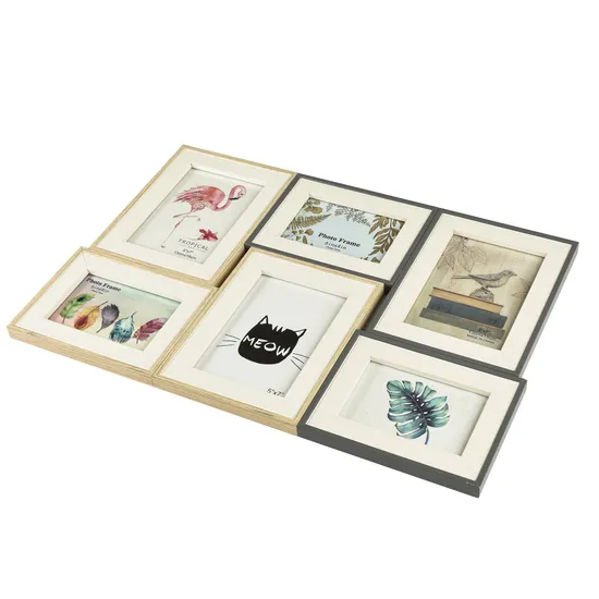 MDF Photo Frame Decorative 6-Opening Displays 6 MDF Wholesale