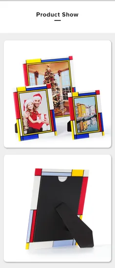 High Quality Colorful Christmas Country Glass Crystal Photo Frame