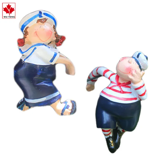 Customized Sailor Doll Resin Figurine Garden Plant Flower Pot DIY Decoration