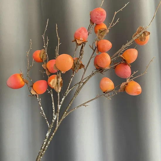 Simulated Berry Home Decoration False Persimmon Foam Fruit Branch