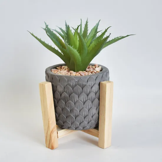 Hot Indoor Decoration Mini Faux Succulent Plants Potted with Mini Round Base Plants for Office Desk Decoration