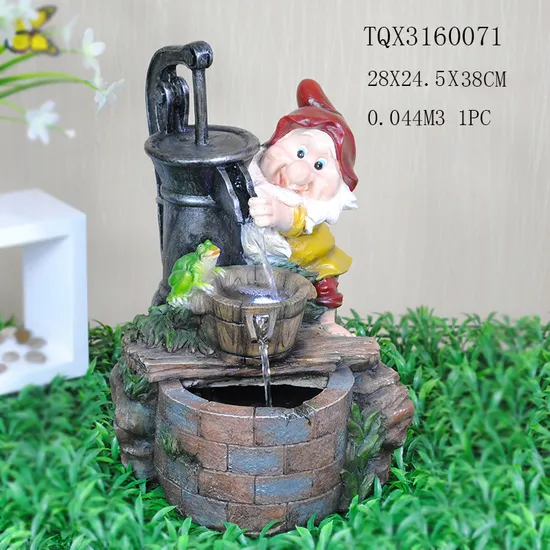 Outdoor Flowing Water Ornaments Pastoral Fountain Flowing Water Landscape Balcony Garden Courtyard Rockery Decoration Landscaping Ornaments