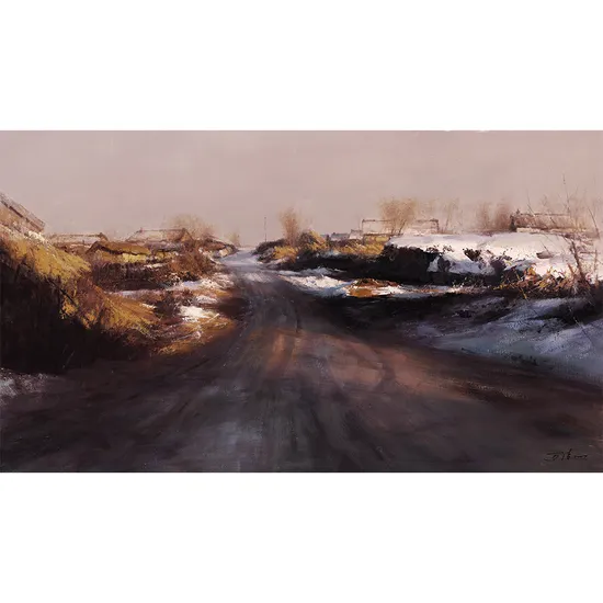 Decorative Hanging Painting, Rural Scenery Oil Painting, Landscape Oil Painting, Printmaking, Decorative Painting