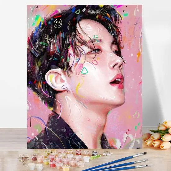 Paint by Numbers for Adults DIY Handpainted Oil Painting Portrait
