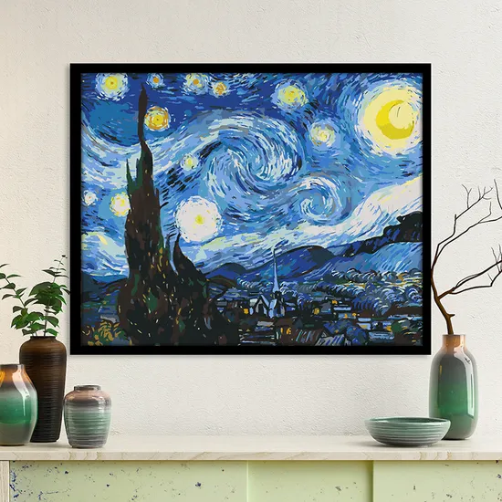 Van Gogh The Starry Night Painting DIY Digital Handpainted Oil Painting Paint by Numbers