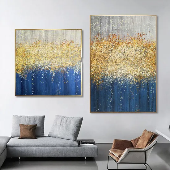 Modern Oil Painting Minimalist Abstract Art Work Living Room Sofa Background Wall Decoration Light Luxury Hand Painting