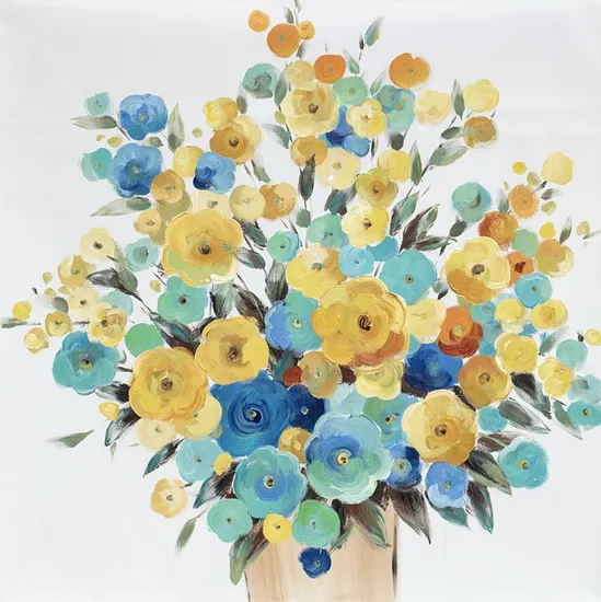 Wall Art Colorful Flowers Home Products Handmade Oil Painting