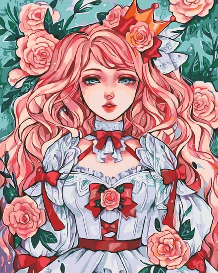 Anime Princess DIY Paint by Numbers for Adults Wall Art Painting