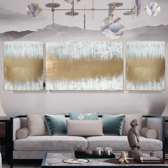 Modern Handmade Art Canvas Wall Pictures Posters Hotel Rooms Frame Abstract Oil Painting