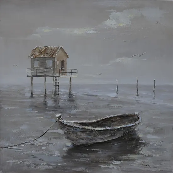 Modern Coastal Home Products Art Decor Handmade Oil Painting