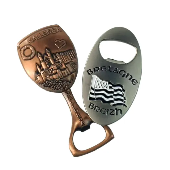 Tourist Wedding Souvenirs Zinc Alloy Sublimation Blanks Metal Wholesale Personalized Hard Soft Enamel Refrigerator Magnet Custom Bottle Opener Fridge Magnet