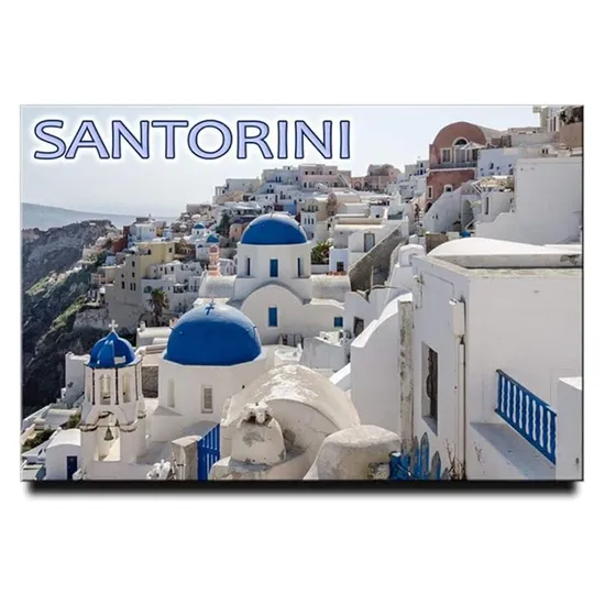 Custom Tin Rectangular Greece Travel Souvenir Fridge Magnets