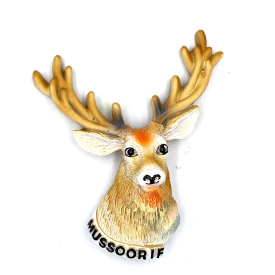 High Quality Deer Resin 3D Fridge Magnet for Christmas Gift