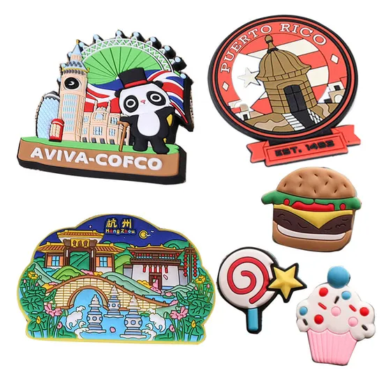 Custom Logo Promotional Gifts Cute Decoration Customised Tourist Souvenir Magnets Silicon Fridge Magnet 3D PVC Soft Rubber Fridge Magnet