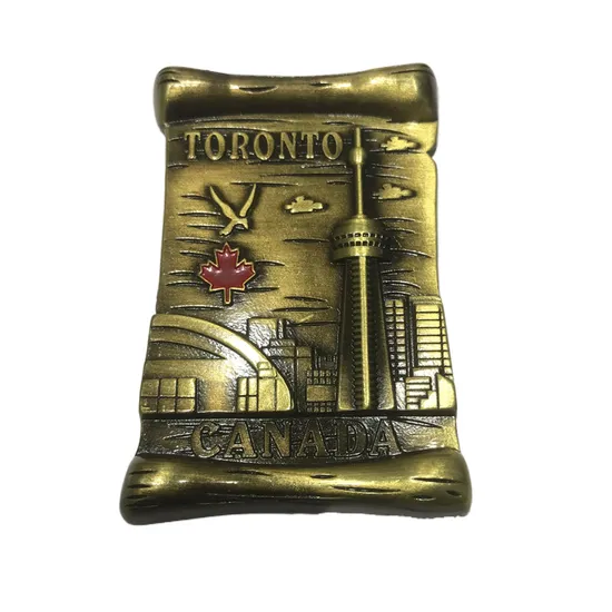 Custom Toronto Fridge Magnets for Refrigerator Vintage Metal Canada Tourist Souvenir Magnets for Refrigerator