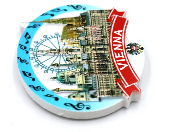 China Manufacture Professional 3D Custom Vienna Fridge Magnet Souvenir