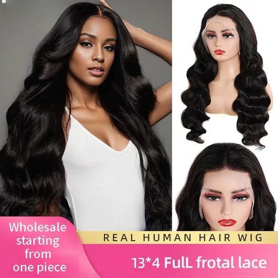 200% Density Hand Made Lace Front Human Hair Women Wig