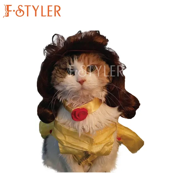Fstyler Synthetic Pet Wig Harley Quinn Cosplay Fashion Costume Wig for Pets