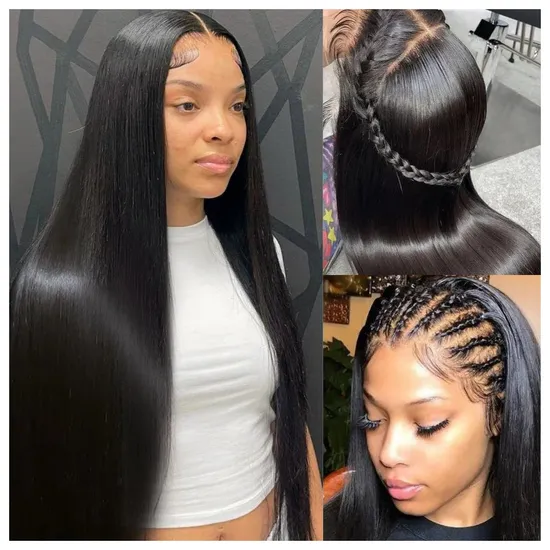 Wholesale Vietnamese Raw Hair Wigs Bone Straight Glueless Transparent 13X4 HD Lace Front Natural Colors 100% Human Hair Wigs