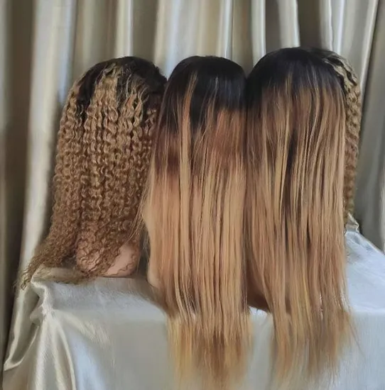 Mink Brazilian Colored Transparent Lace Frontal Human Hair Wigs