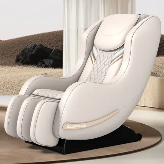 White PU Electronic Massage Chair