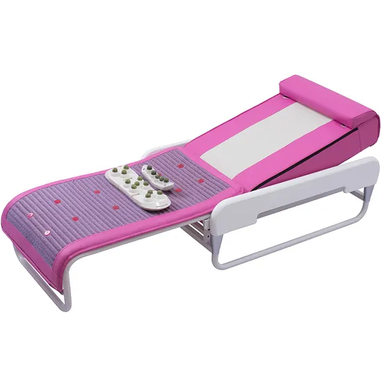 Electric Korea Full Body Thermal Spine Folding Hot Stone Infrared SPA Massage Table Therapy Jade Roller Thai High-Quality Massage Bed Heating