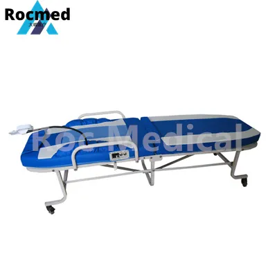 Electric Foldable Space Saving Half Body Jade Rollers Massage Table Bed