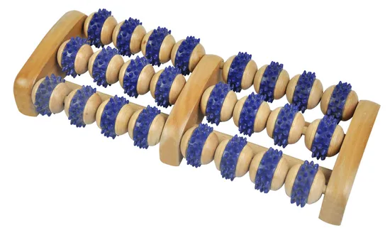 Wood Foot Massage 24 Balls Wooden Roller Stress Relief Body Massage Relax Feet
