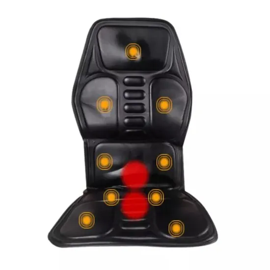 Car and Home Using Electric Rolling Heating Kneading Neck and Back Massage Cushion with 9 Massage Heads