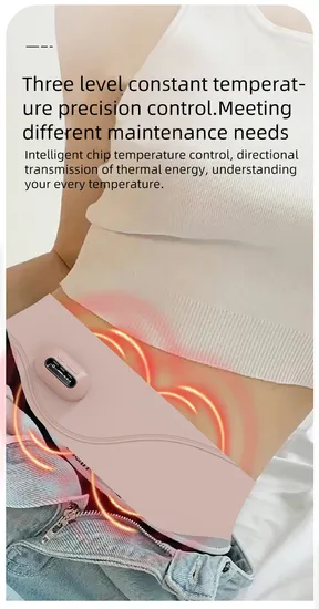 Portable Digital Display Cordless Menstrual Heating Pad Fast Heating Waist Massage Warm Infrared Warm Palace Belt Fast Heating Waist Massage for Girls Women