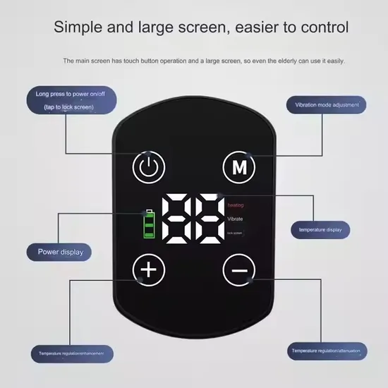 Belt Massager with 3 Levels Vibration 3 Massage Modes & 5 Temperature Levels with Long Large Battery Life