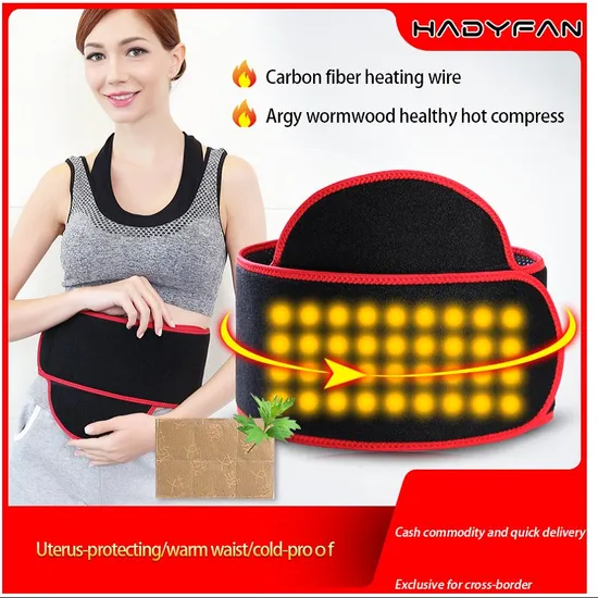 Electric Heating Lumbar Massage Support Belt Care The Uterus Through The Menstrual Period