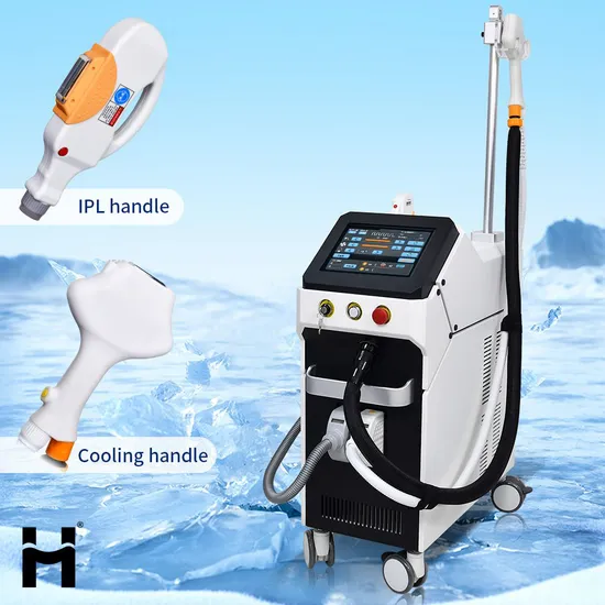 Huamei IPL Hair Removal Machine with Skin Cooling Machine 2 in 1 Skin Rejuvenation Wrinkle Acne Vascular Pigment Removal