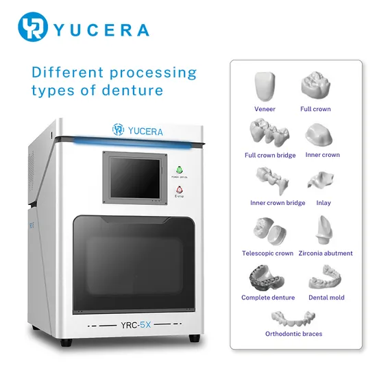 Advanced Yucera 5 Axis Dental CAD Cam Milling Machine for Dental Lab
