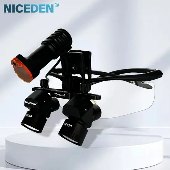 5W LED Surgical Medical Binocular Headlight with 4X-6X Magnifying Loupes 250--660mm