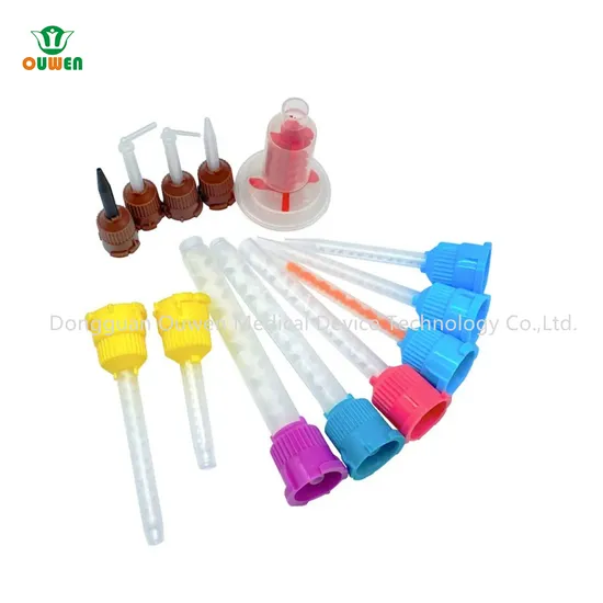 Disposable Curved Tip Dental Oral Intraoral Mixing Tips Conveyors