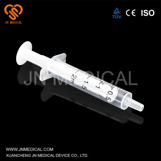 Medical Plastic Disposable 2 Part Syringes with Needle