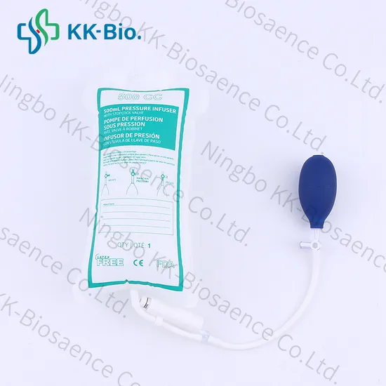 The Medical TPU 500ml Infusion Pressure Bag Be Completed by One Hand with Simple Filling and Deflating Used by a Single Patient