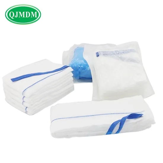 Medical Sterile Cotton Non Woven Laparotomy Sponge Blue Green Pre-Washed with CE
