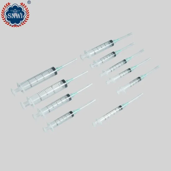 CE Approved Disposable Medical Plastic 3parts Luer Lock/Slip Sterile Injection Syringe with Hypodermic Needle