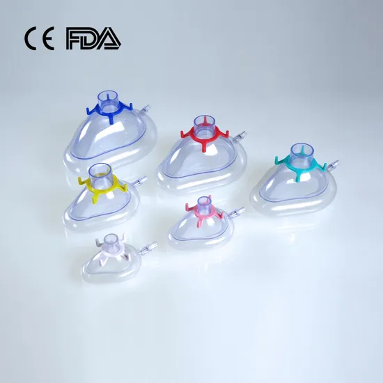 Disposable Medical PVC Anesthesia Face Mask Factory Neonate New Born Baby Size 0# White Hook with CE FDA