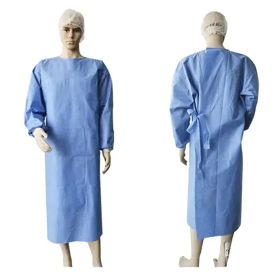 En13795 Blue Ssmms Hygienic Sterile Reinforced Surgical Gown for Surgery