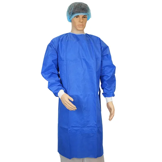 Health Disposable Isolation Gowns Spp/SMS/CPE Non Woven Breathable Non-Toxic Gowns